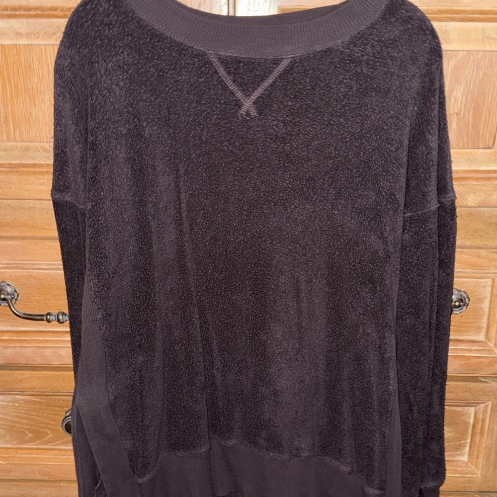 Aerie Brown Fleece Pullover